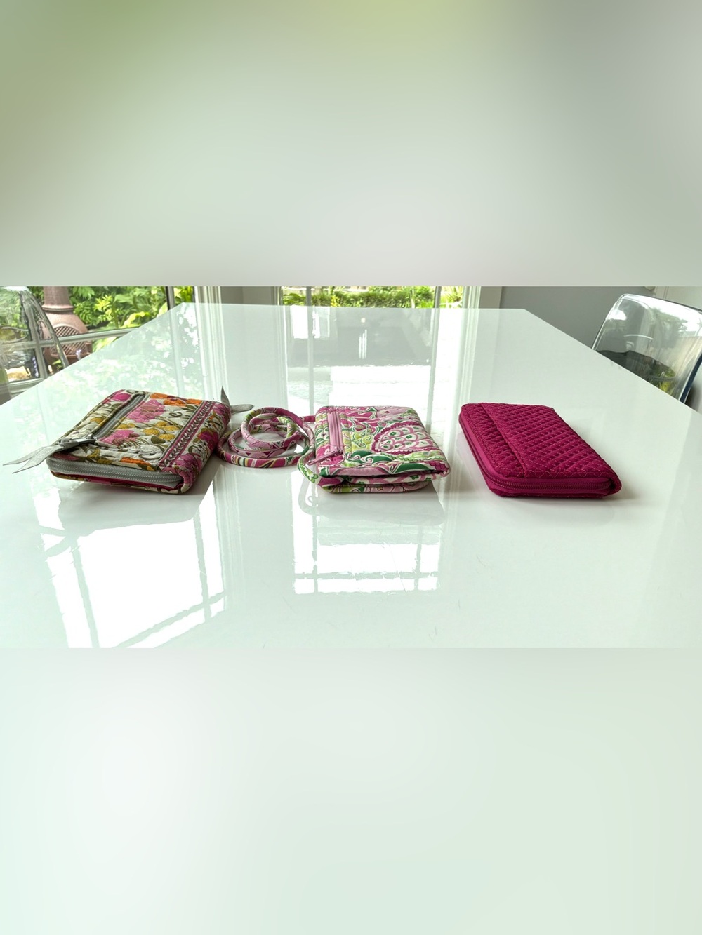 Vera Bradley Wallet & Crossbody Bundle - Set of 3 Floral, Paisley, Quilted Pink - Picture 4 of 9